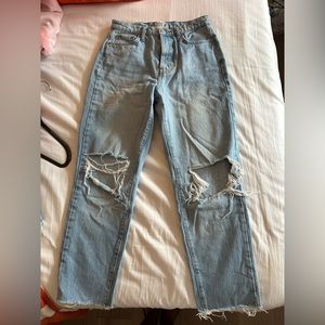 BDG High Waist Straight Leg Ripped Jeans